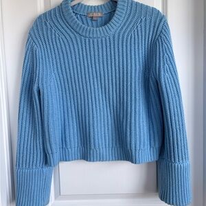 J. Crew Women's Ribbed Knit Sweater in Sky Blue